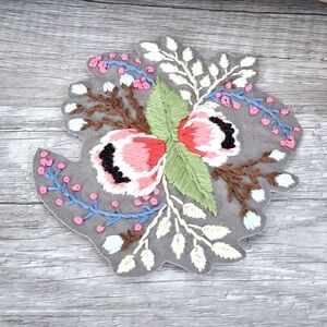 Floral Embroidered Patch - Multicolor